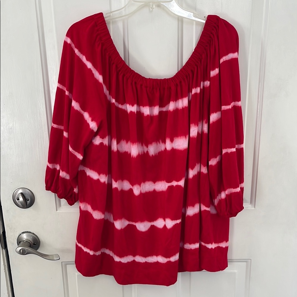 Red Tie-Dye Women's Top